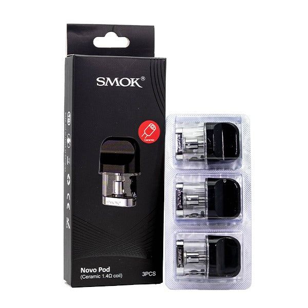 SMOK Novo Pods (3-Pack) Ceramic 1.4ohm with packaging