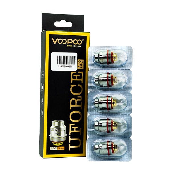 VooPoo UForce Coils N3 Triple 0.2Ω with packaging