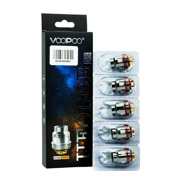 VooPoo UForce Coils U8 0.15 (5-Pack) with packaging