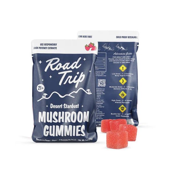 Road Trip Mushroom Gummies (28000mg 8ct Pouch) strawberry