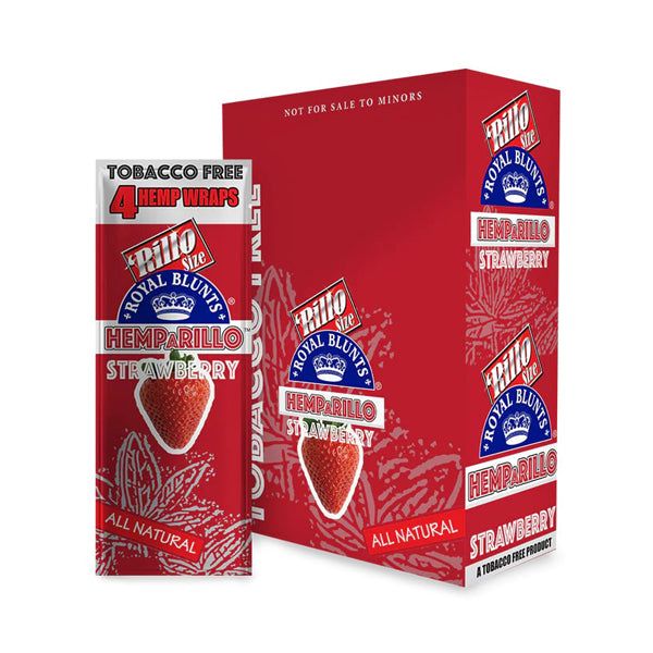 Royal Blunts Hemparillo All Natural with packaging strawberry