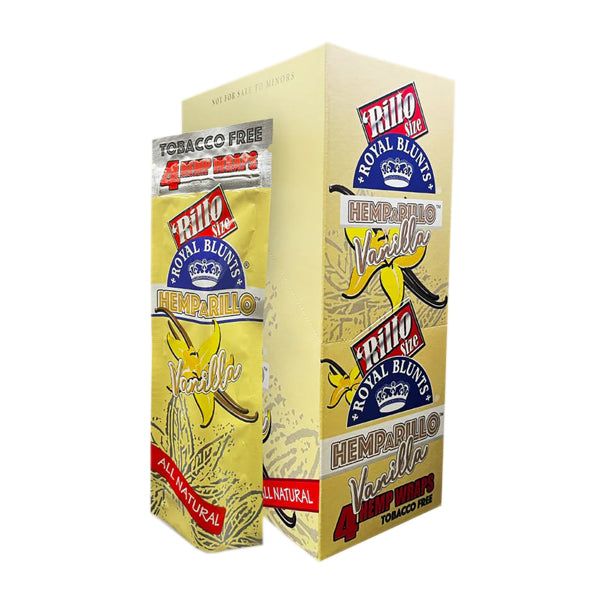 Royal Blunts Hemparillo All Natural vanilla with packaging