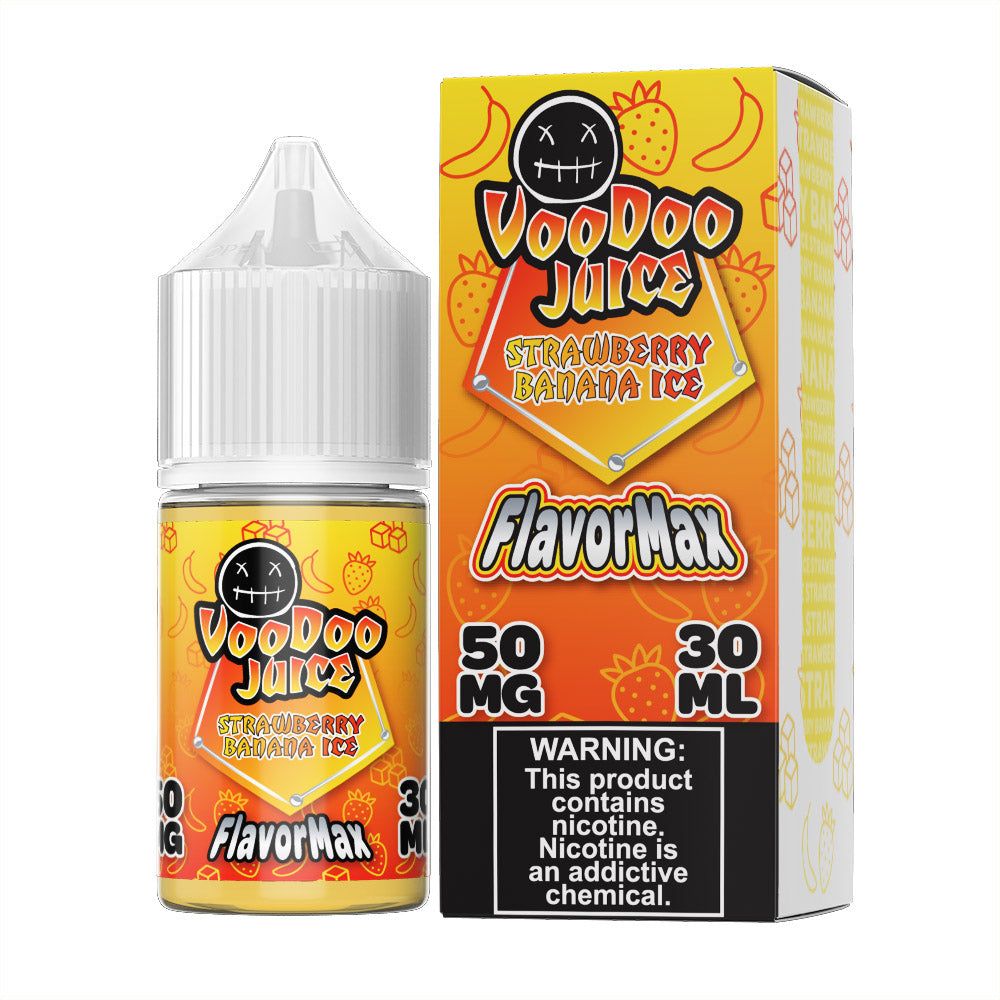 Strawberry Banana Ice by Voodoo Juice FlavorMax Salt Series E-Liquid 30mL (Salt Nic) with Packaging
