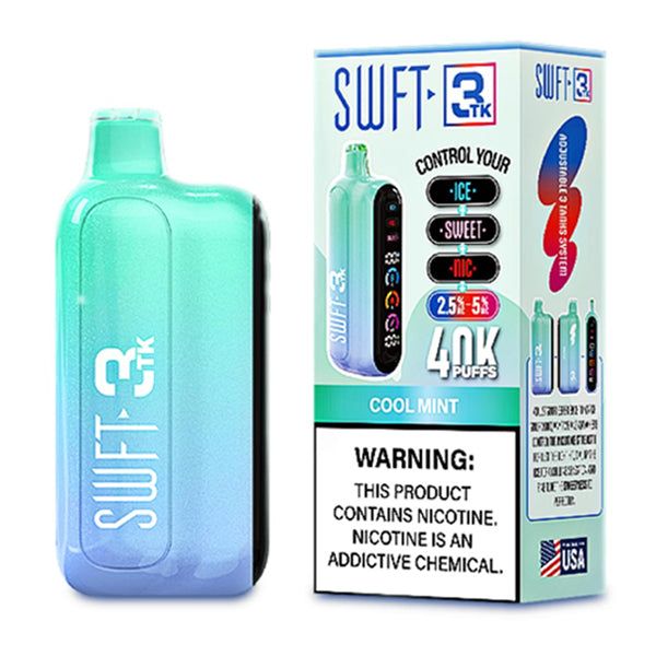 SWFT 3TK Nic + Sweet + Ice Control 40k Disposable cool mint with packaging