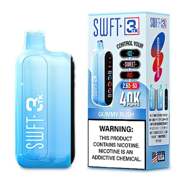SWFT 3TK Nic + Sweet + Ice Control 40k Disposable gummy rush with packaging