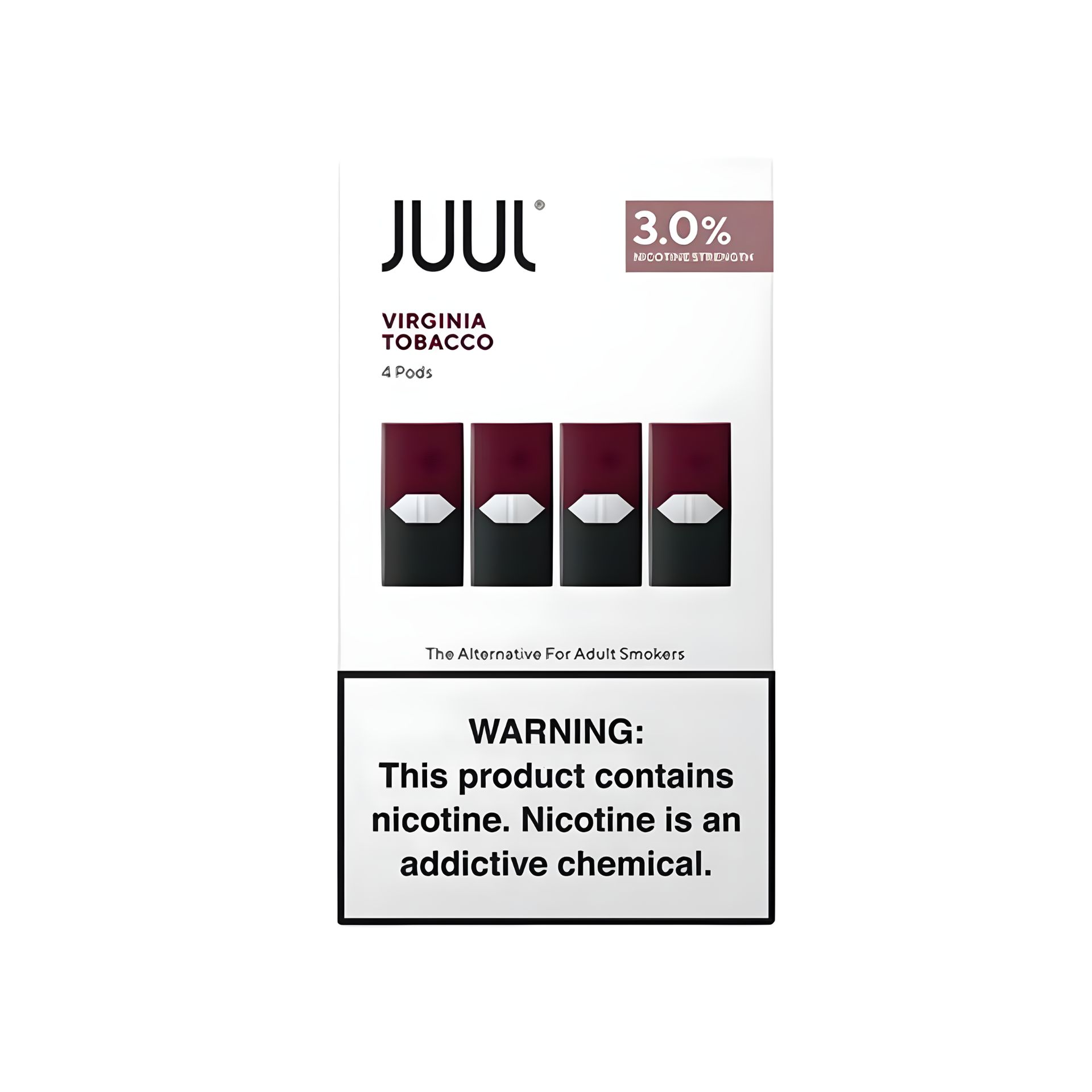 JUUL Pods (4-Pack) virginia tobacco 3.0% packaging