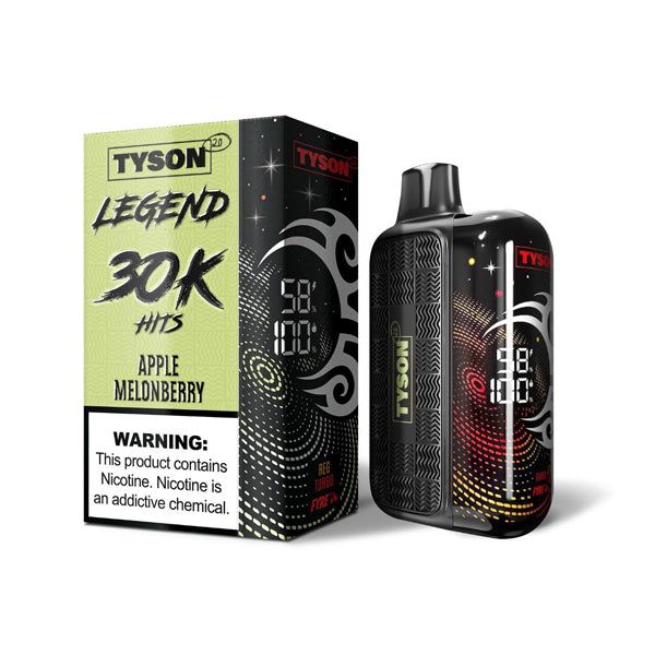Tyson 2.0 Legend 30K Disposable Apple Melonberry with packaging