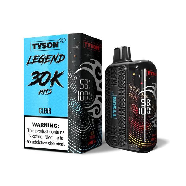 Tyson 2.0 Legend 30K Disposable Clear with packaging