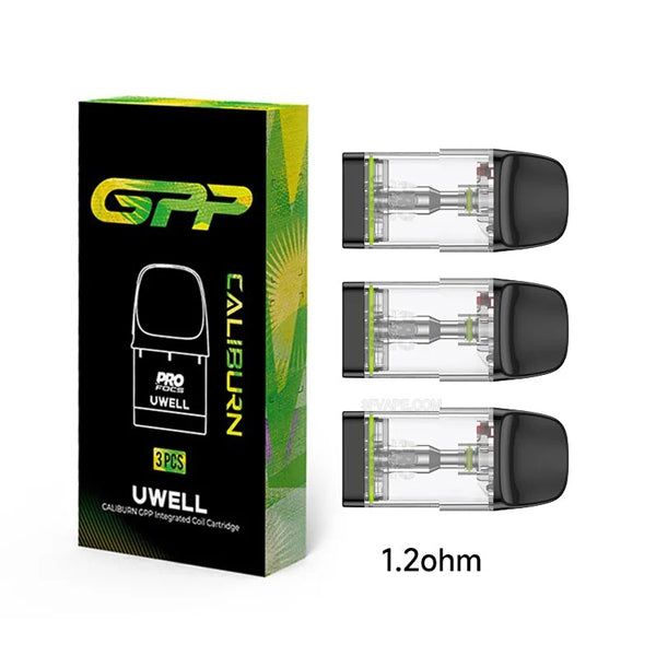 Uwell Caliburn GPP Replacement Pods (3-Pack) 1.2ohm with packaging
