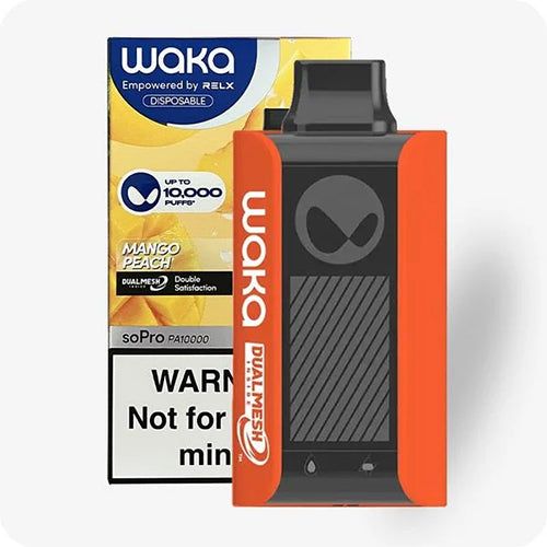 WAKA SoPro PA10000 Disposable by RELX 10000 Puffs 18mL 30mg mango peach with packaging