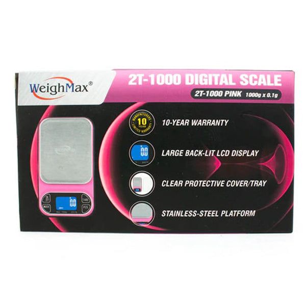WeighMax Digital Scale 2T-100 pink packaging