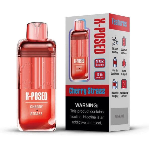 X-Posed 35K Disposable Replacement Pods cherry strazz with packaging