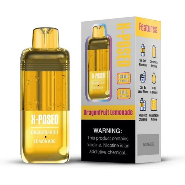 X-Posed 35K Disposable Replacement Pods dragonfruit lemonade with packaging