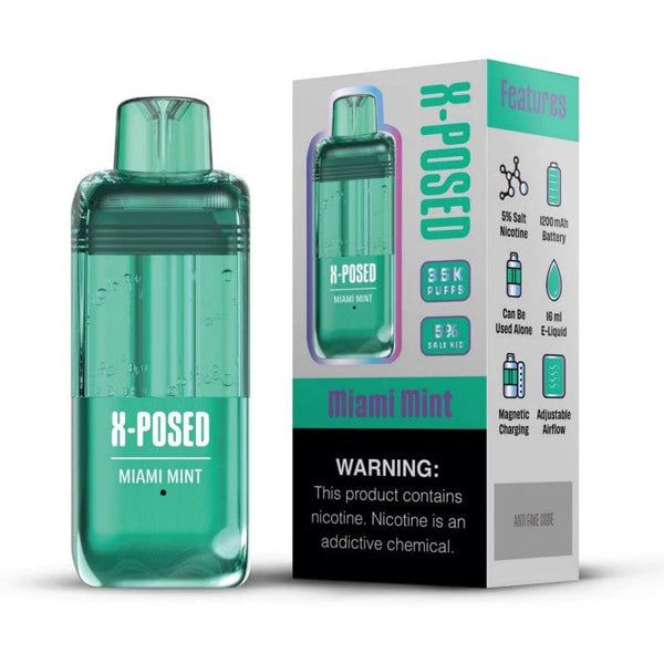 X-Posed 35K Disposable Replacement Pods miami mint with packaging