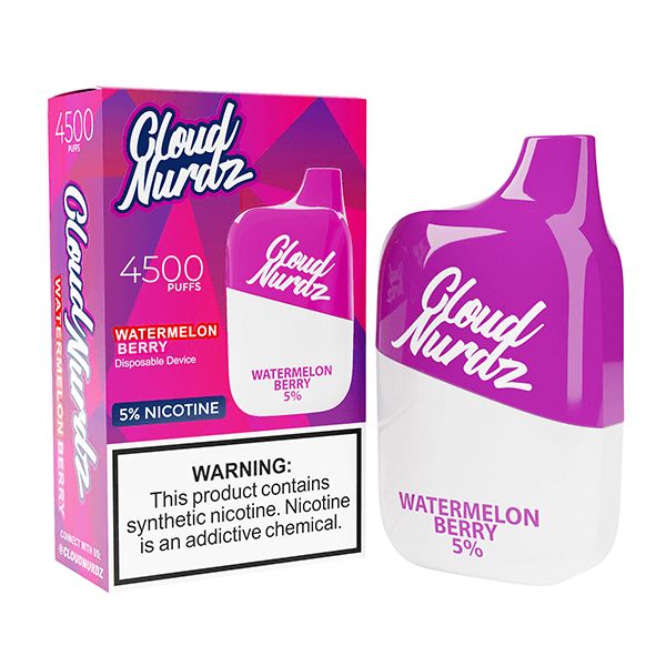 Cloud Nurdz 4500 Puffs Disposable | 12mL Watermelon Berry