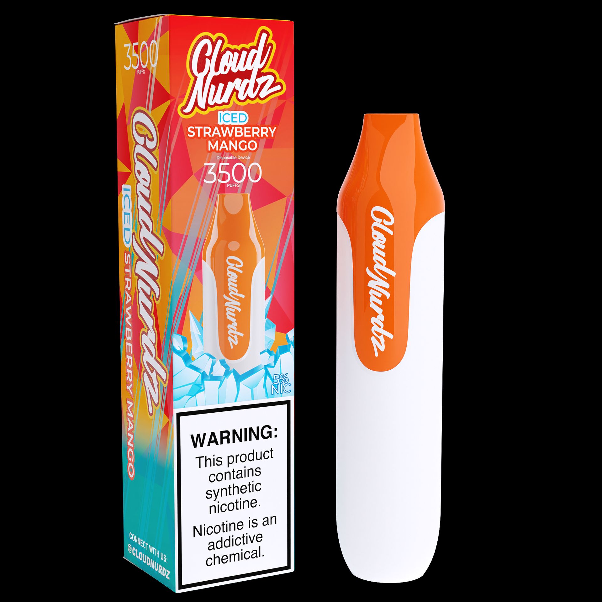Cloud Nurdz Disposable Series | 10ml | 3500 Puffs Strawberry Mango with Packaging