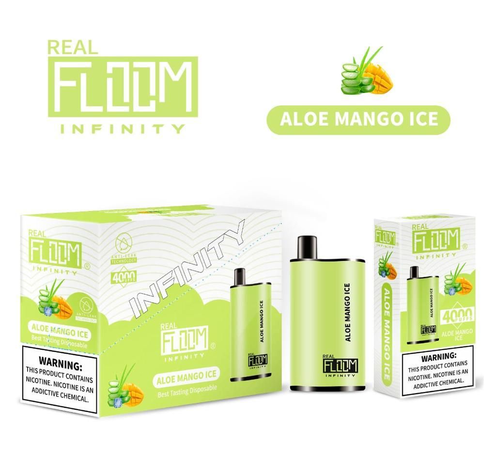 Floom Infinity Disposable | 4000 Puffs | 10mL Aloe Mango Ice with Packaging