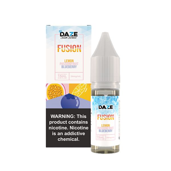 7Daze Reds Salt Series E-Liquid 15mL (Salt Nic) Lemon Passion Blueberry Iced