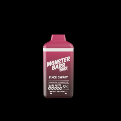 Monster Bars Max Disposable 6000 Puffs | 12mL Black Cherry