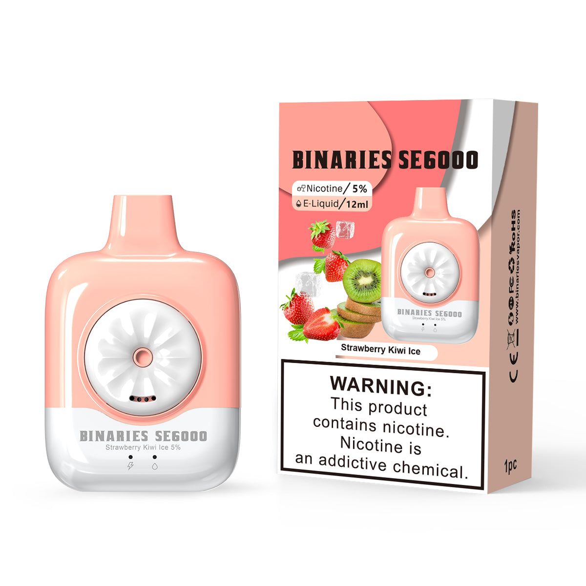 HorizonTech – Binaries Cabin Disposable SE | 6000 Puffs | 12mL | 50mg Strawberry Kiwi Ice