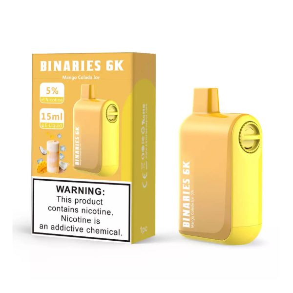 HorizonTech – Binaries Cabin Disposable | 6000 puffs | 15mL Mango Colada Ice with packaging