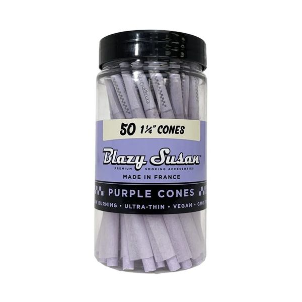 Blazy Susan 1 1/4 Cones (50ct Jar) Purple