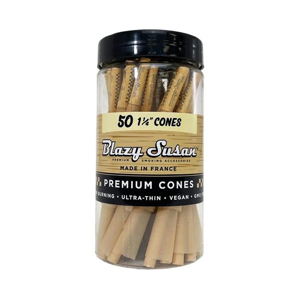 Blazy Susan 1 1/4 Cones (50ct Jar) Unbleached