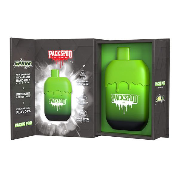 Packspod Disposable | 5000 Puffs | 12mL | 50mg Limited Edition Spark with Packaging