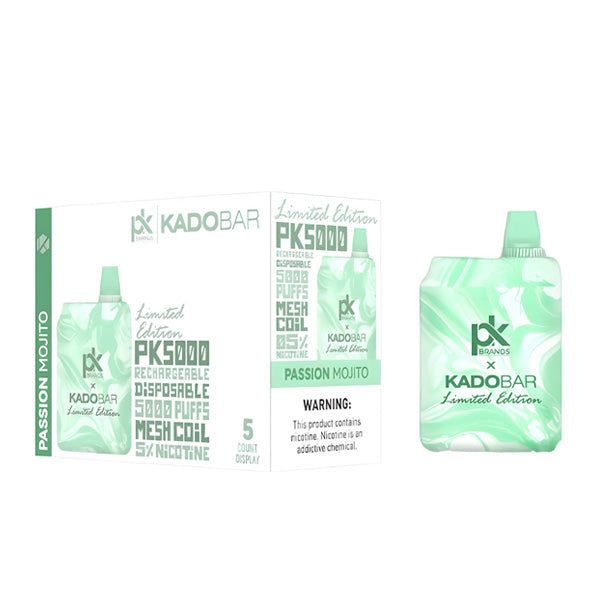 KadoBar PK5000 Disposable 5000 Puffs 14mL 50mg Passion Mojito with Packaging