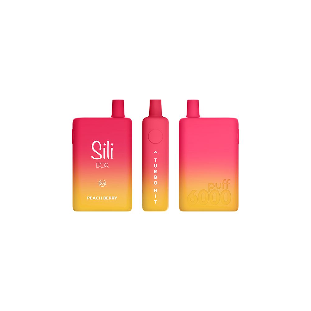 Sili Box Disposable 6000 Puffs 16mL 50mg Peach Berry