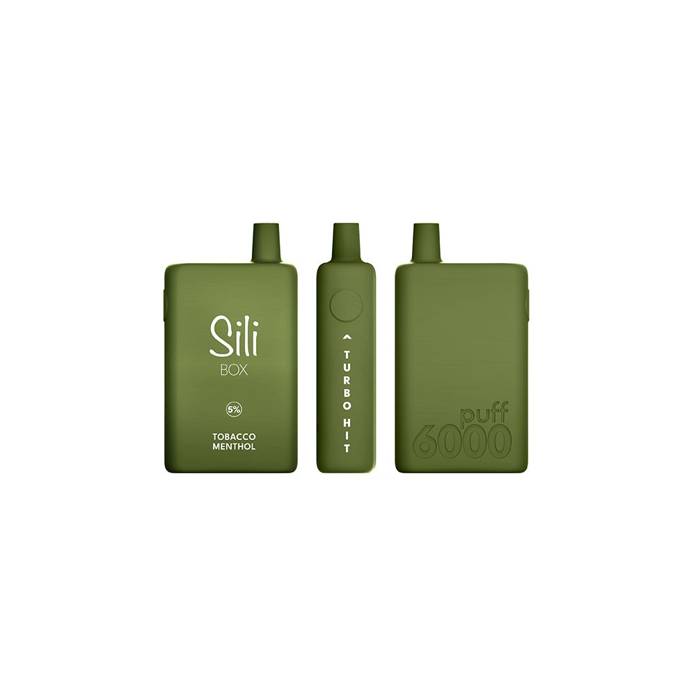 Sili Box Disposable 6000 Puffs 16mL 50mg Tobacco Menthol