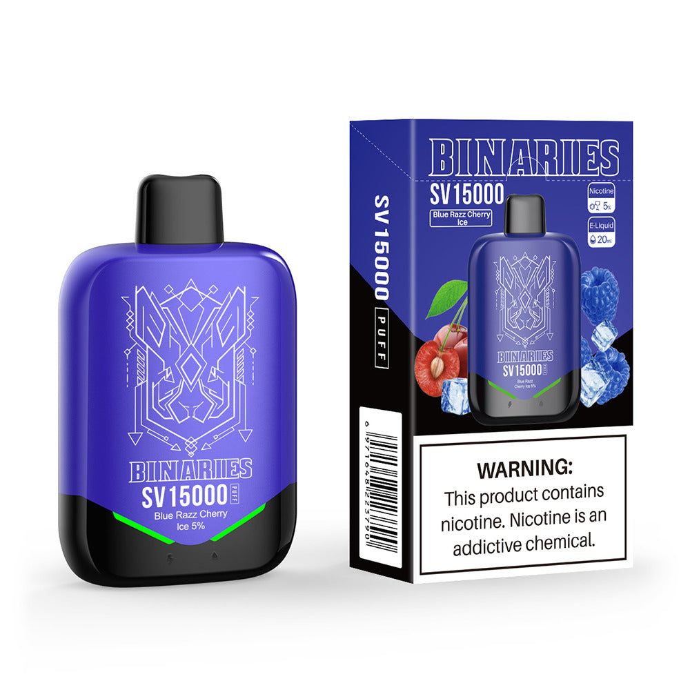 HorizonTech Binaries Cabin Disposable SV | 15000 Puffs | 20mL Blue Razz Cherry Ice with Packaging