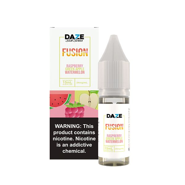7Daze Reds Salt Series E-Liquid 15mL (Salt Nic) Raspberry Green Apple Watermelon