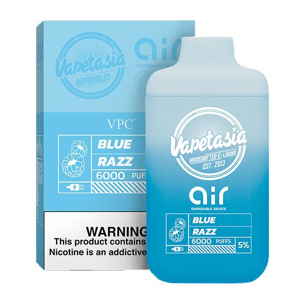 Vapetasia x Air Disposable 6000 Puffs | 11mL | 50mg Blue Razz