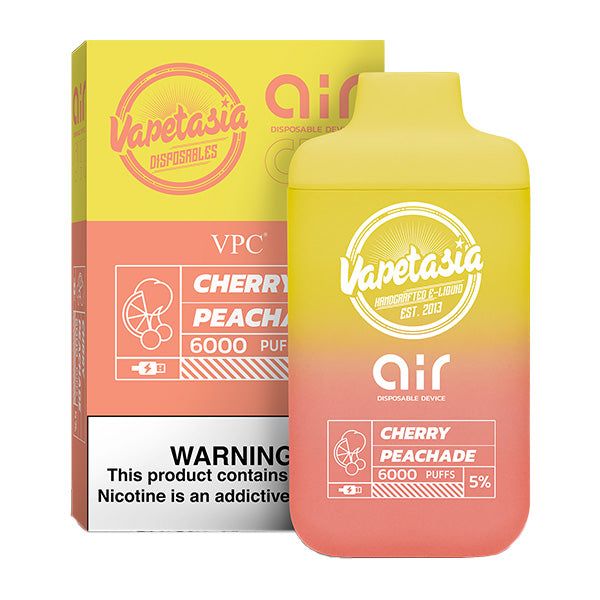 Vapetasia x Air Disposable 6000 Puffs | 11mL | 50mg Cherry Peachade