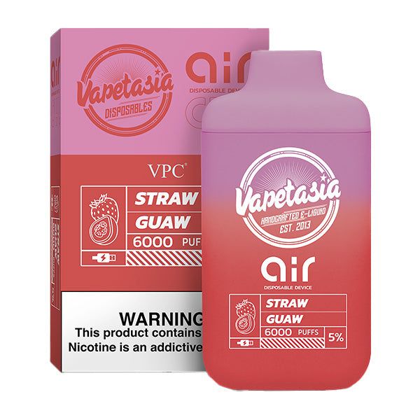 Vapetasia x Air Disposable 6000 Puffs | 11mL | 50mg Straw Guaw