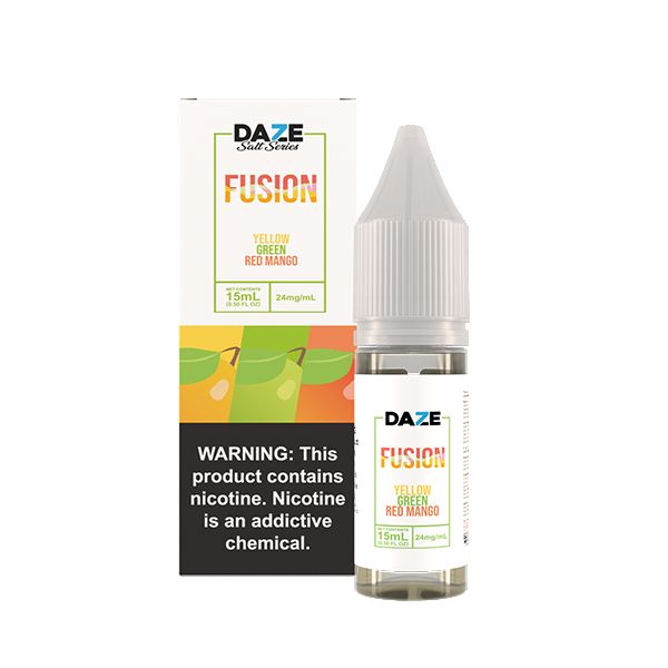 7Daze Reds Salt Series E-Liquid 15mL (Salt Nic) Yellow Green Red Mango