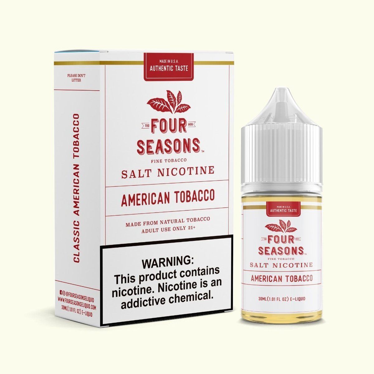 American Tobacco by Four Seasons Salts Series 30mL with Packaging
