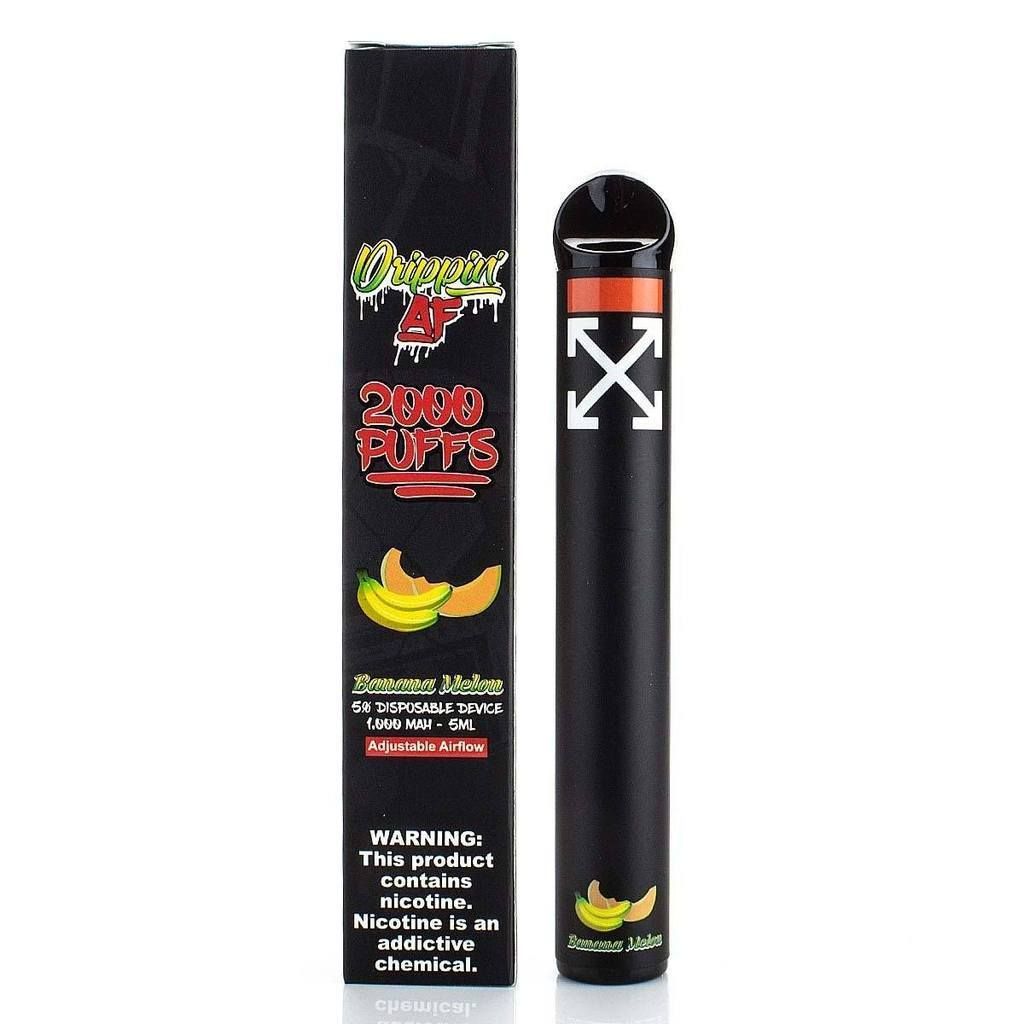 Drippin AF Disposable | 2000 Puffs | 5mL Banana Melon with Packaging