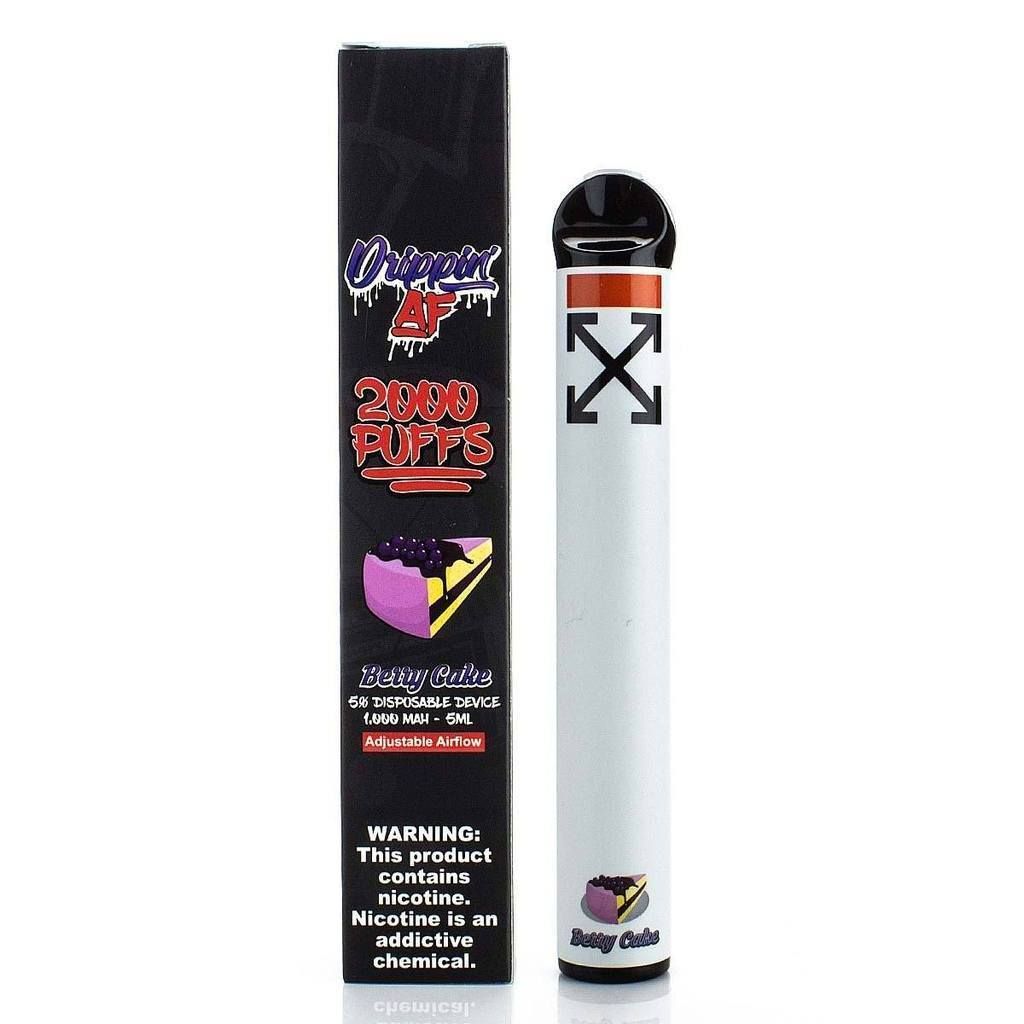 Drippin AF Disposable | 2000 Puffs | 5mL Berry Cake with Packaging