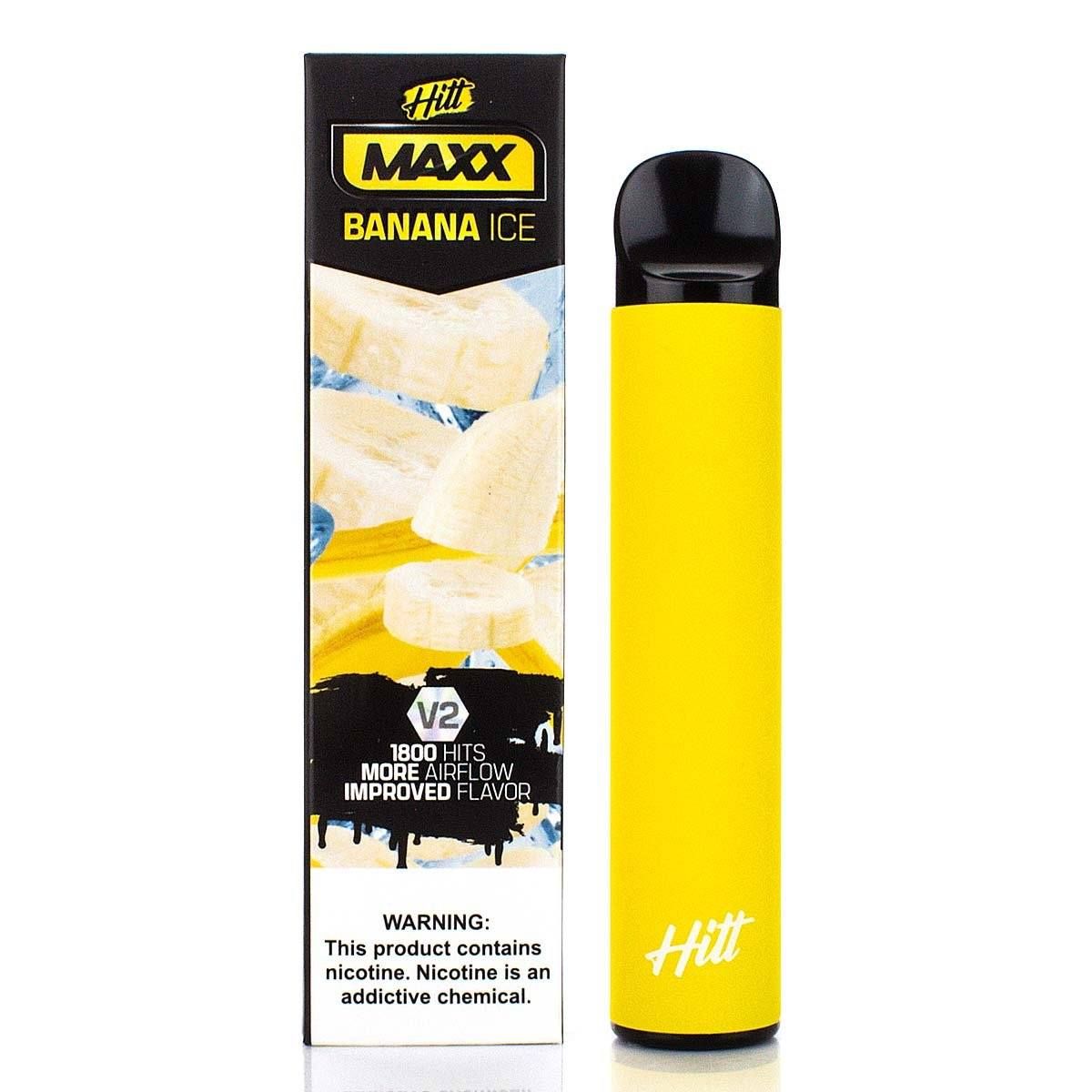 Hitt Maxx V2 Disposable | 1800 Puffs | 6.5mL Banana Ice with Packaging