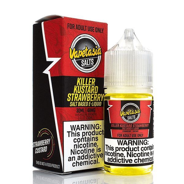 Killer Kustard Strawberry By Vapetasia Salts Series 30mL with Packaging