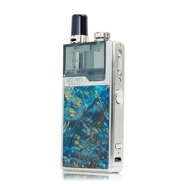 Lost Vape Orion Q-PRO Pod System Kit Silver Blue Stabwood