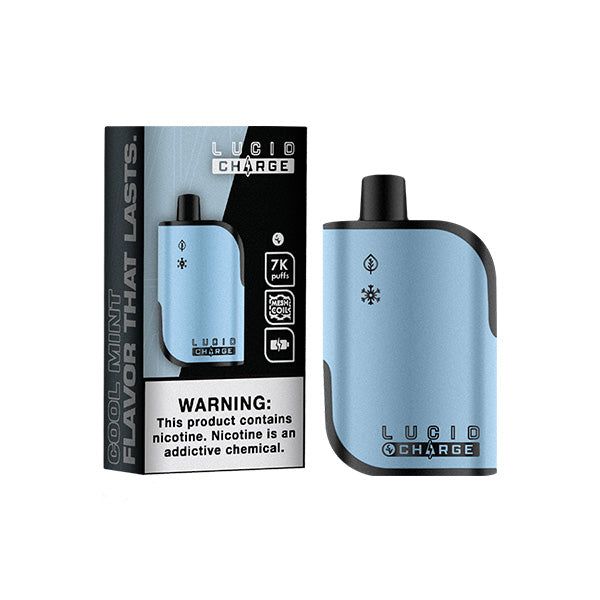 Lucid Charge Disposable | 7000 Puffs | 14mL | 5% Cool Mint with Packaging