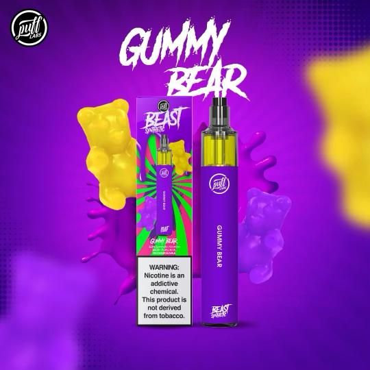 Puff Labs Beast Tobacco-Free Nicotine Disposable | 2000 Puffs | 6mL Gummy Bear with Packaging
