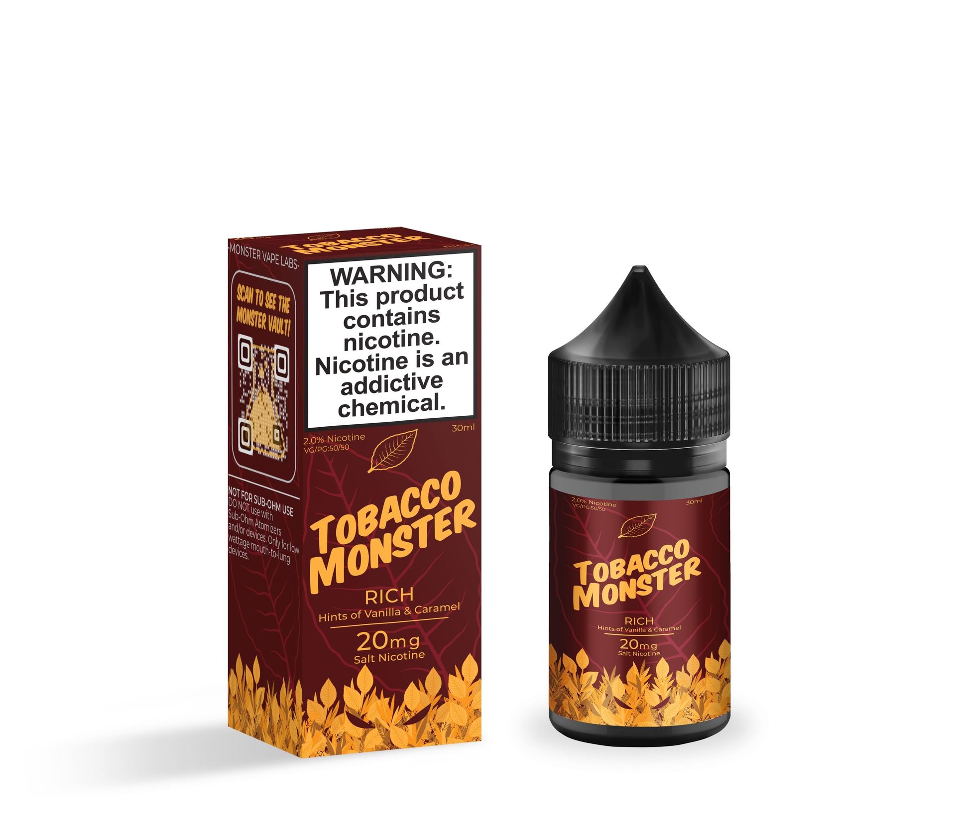 Rich by Tobacco Monster Salt Series 30mL with Packaging