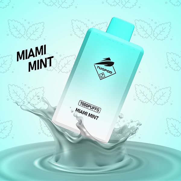 Tugpod BOX Disposable | 7000 Puffs | 16mL | 50mg Miami MInt