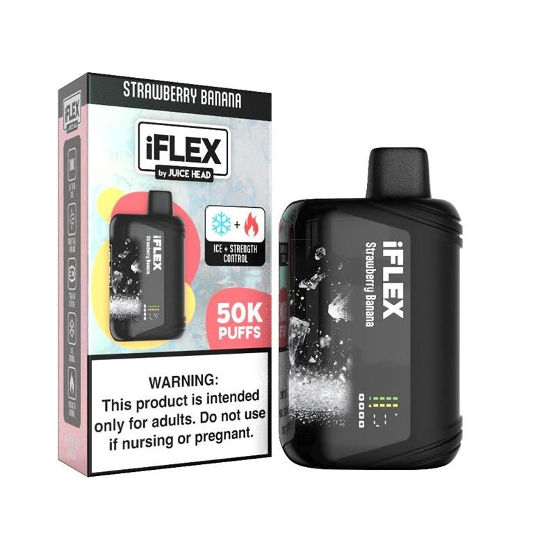 Juice Head iFlex Melatine 50K Disposable Strawberry Banana with Packaging