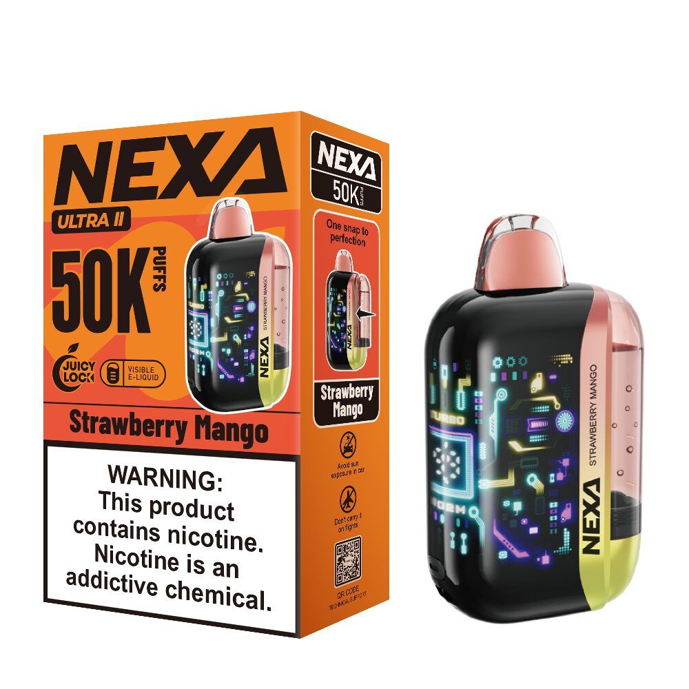 NEXA Ultra 2 50K Disposable strawberry mango with packaging