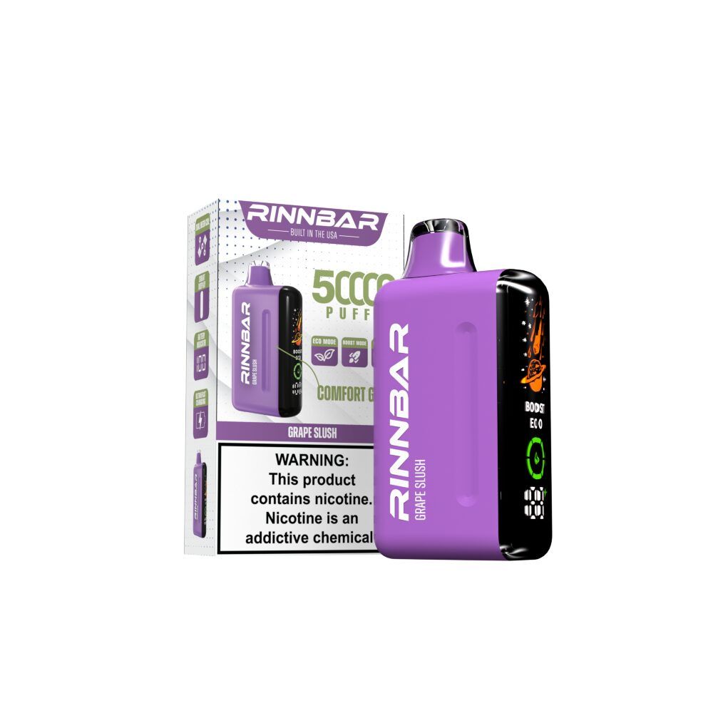 Rinn Bar 50K Disposable Grape Slush with packaging